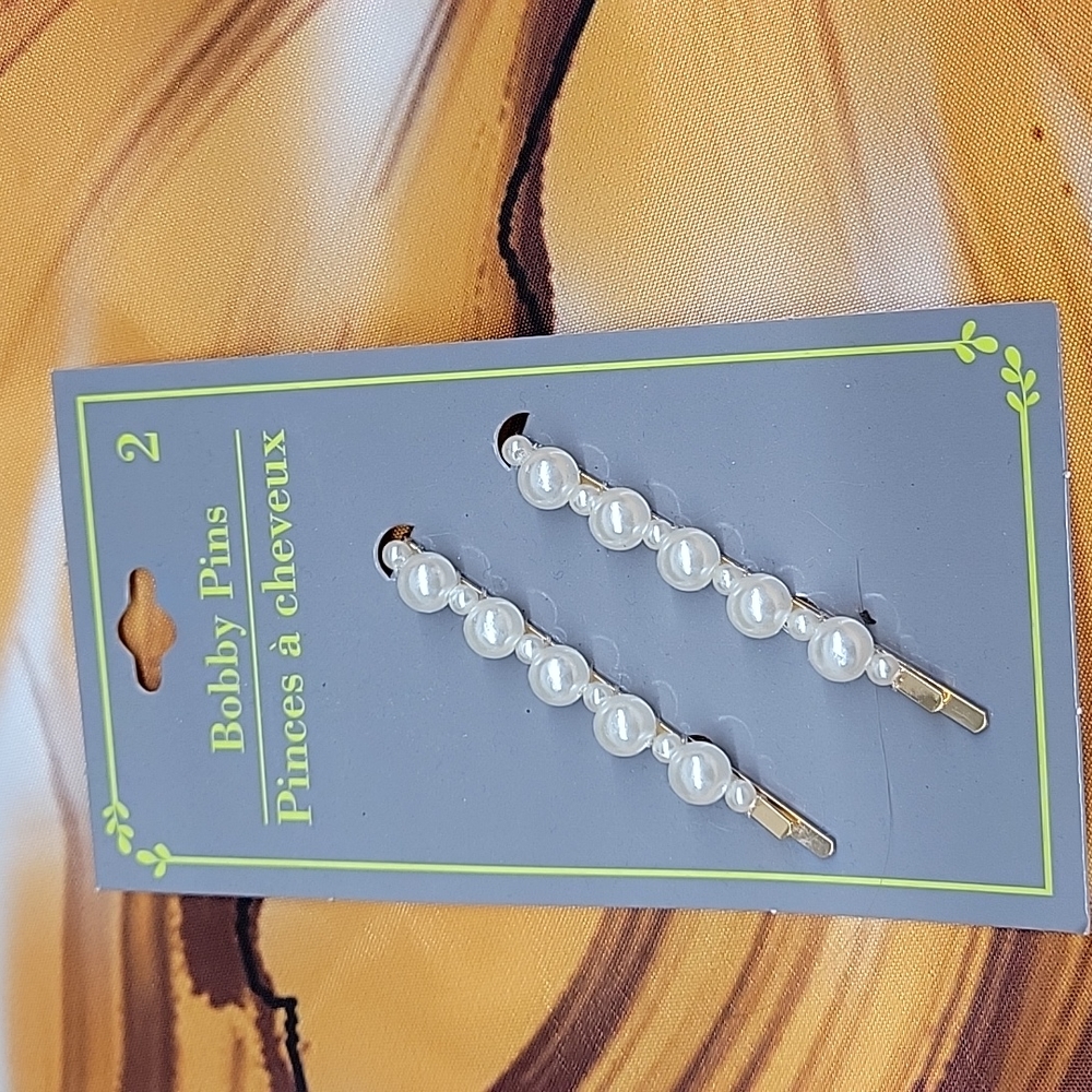 3 inch large and small pearl lined bobbie pins
